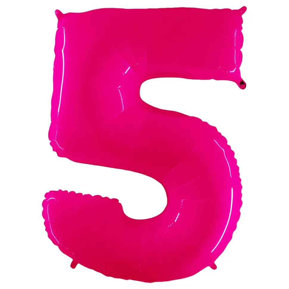 Sifferballong Neon Rosa