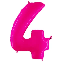 Sifferballong Neon Rosa