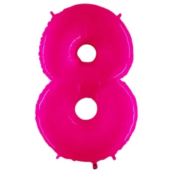 Sifferballong Neon Rosa