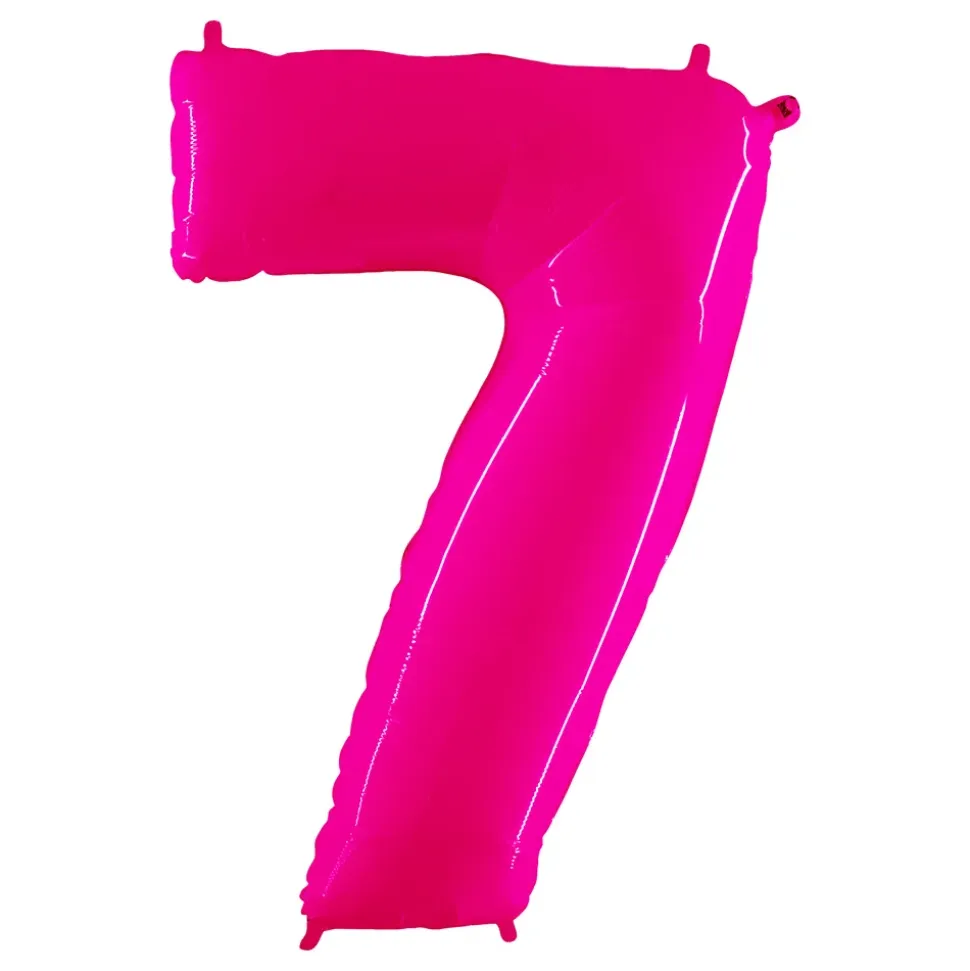 Sifferballong Neon Rosa