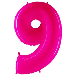 Sifferballong Neon Rosa