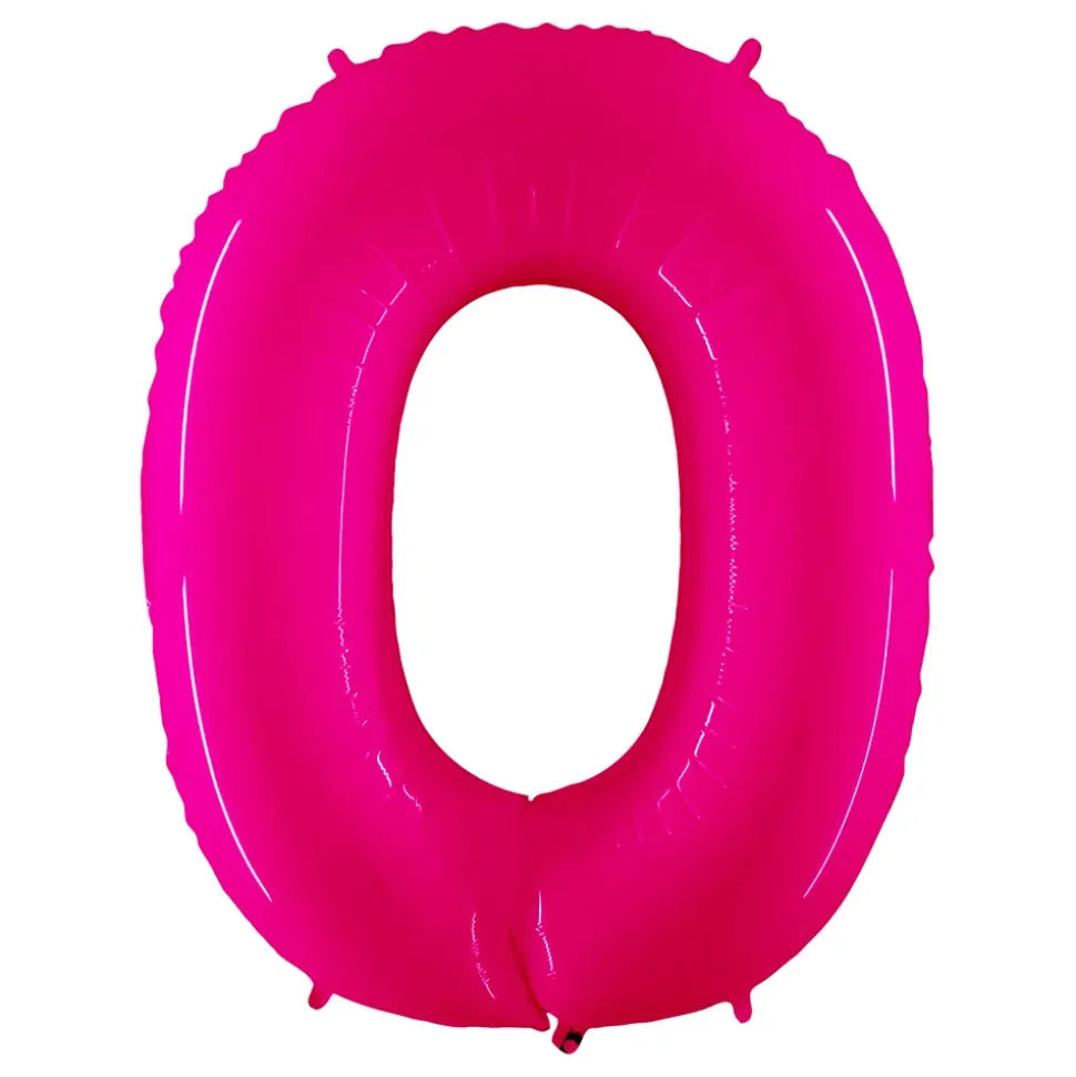 Sifferballong Neon Rosa
