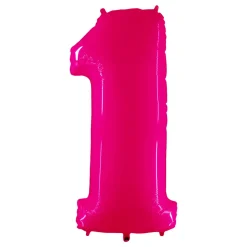 Sifferballong Neon Rosa