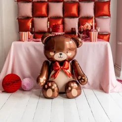 Sittende Bamse Folieballong
