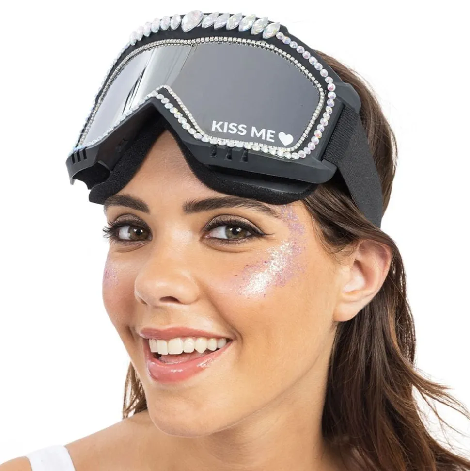 Skibriller med Strass Kiss Me