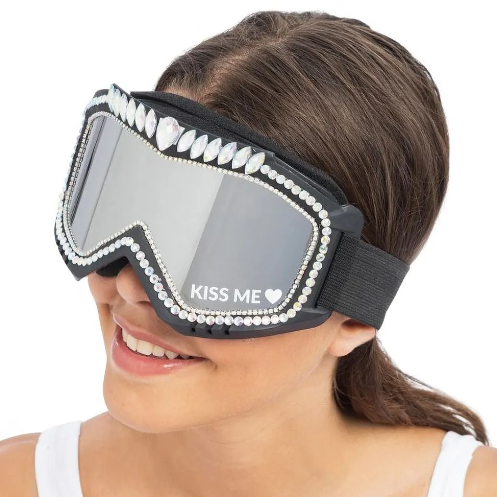 Skibriller med Strass Kiss Me