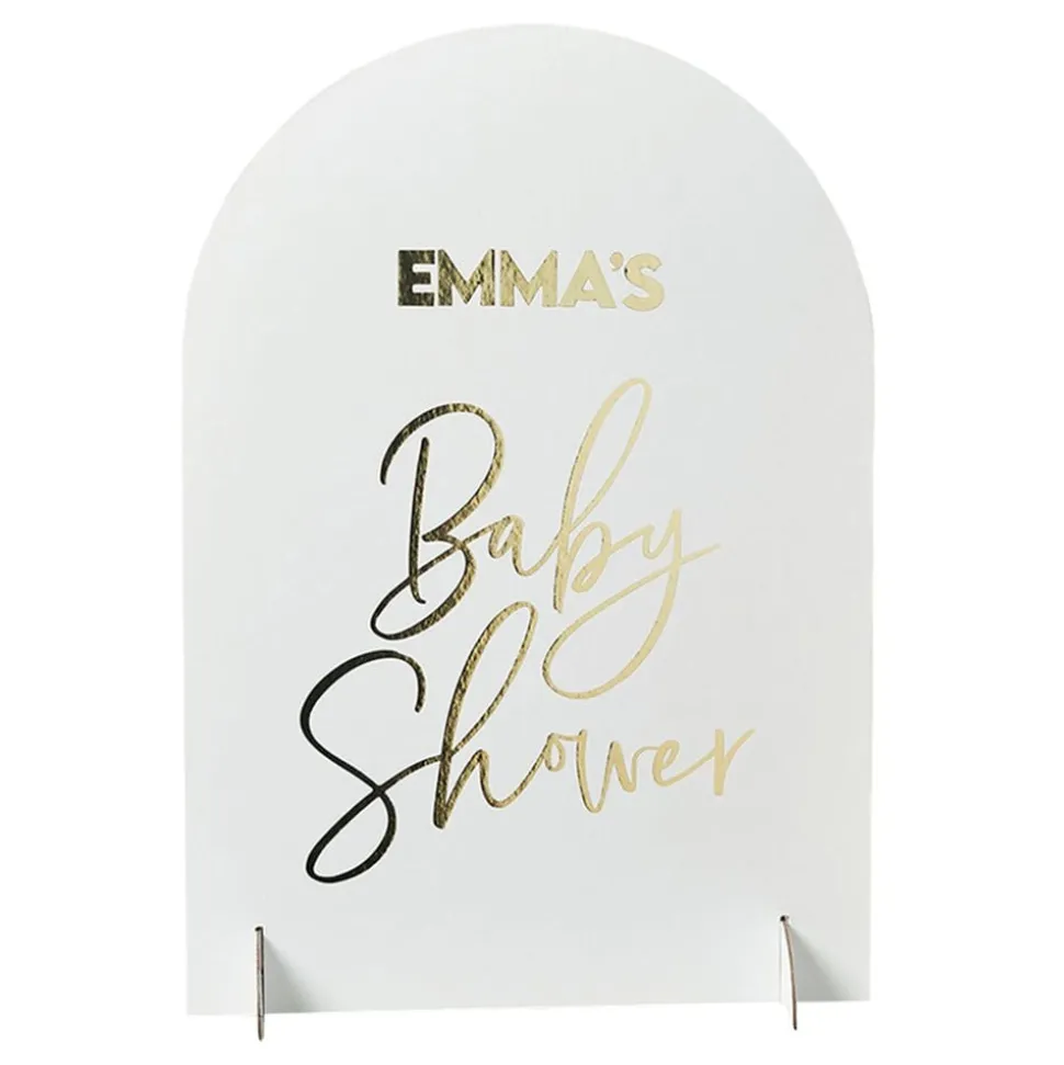 Skilt Baby Shower med Bokstaver