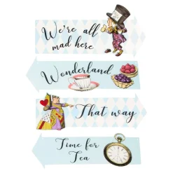 Skilt med Tekst Alice Wonderland
