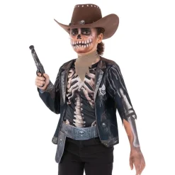 Skjelett Cowboy Barn Kostyme