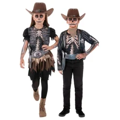 Skjelett Cowboy Barn Kostyme