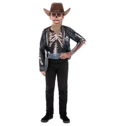 Skjelett Cowboy Barn Kostyme