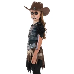 Skjelett Cowgirl Barn Kostyme