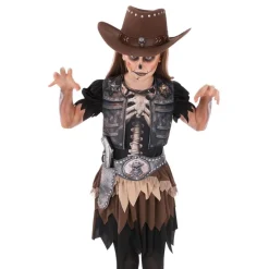 Skjelett Cowgirl Barn Kostyme