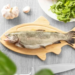 Skjærefjøl i Bambus Fisk