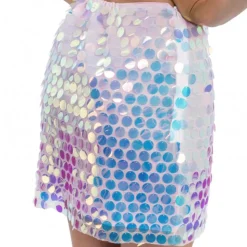 Skjørt med paljetter Iridescent rosa