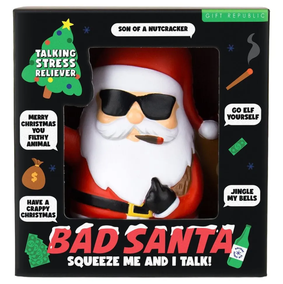 Snakkende stressball Bad Santa