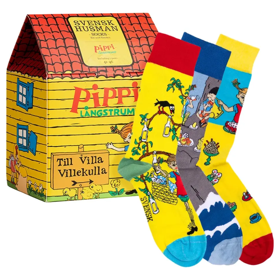 Sokker Pippi Langstrømpe™ Villa Villekulla Gaveeske