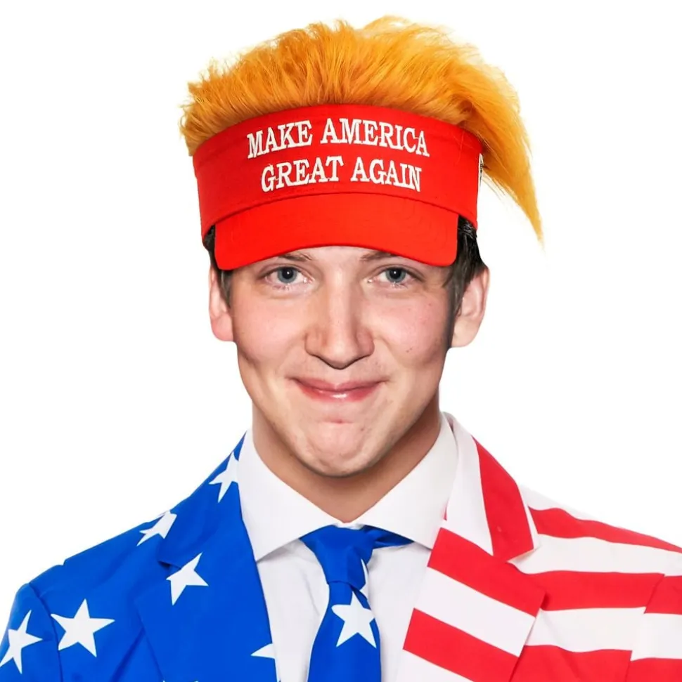 Solskjerm med hår Make America Great Again