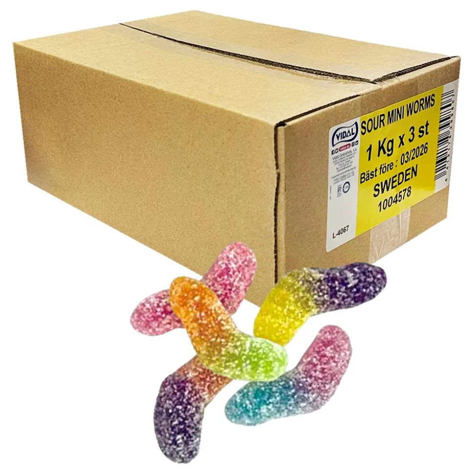 Sour Mini Worms Storpakning