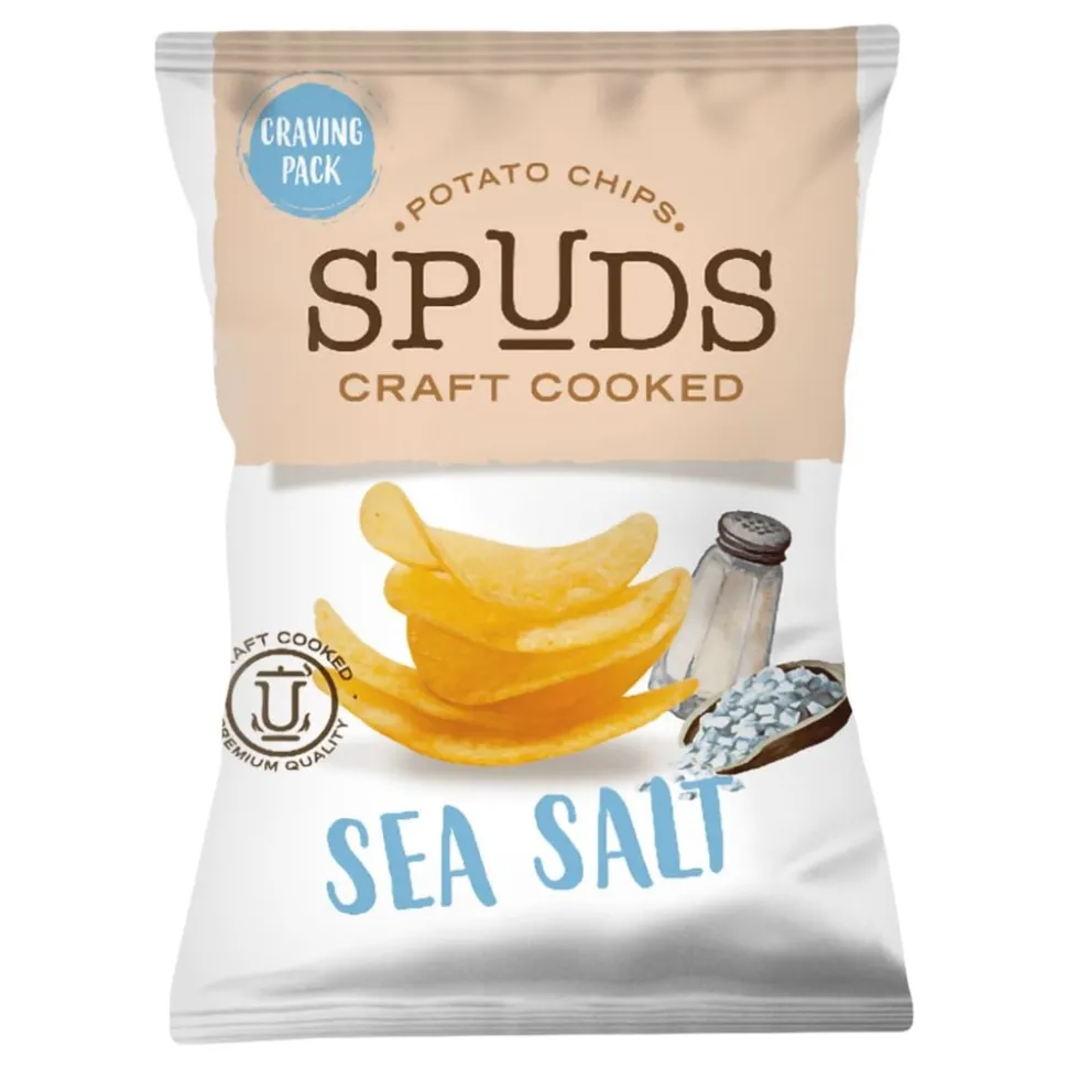Spuds Craft Cooked Chips Sea Salt