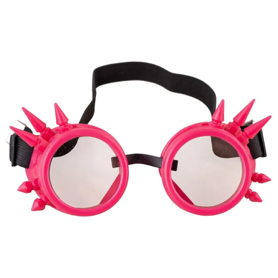 Steampunk-briller med Nagler Rosa