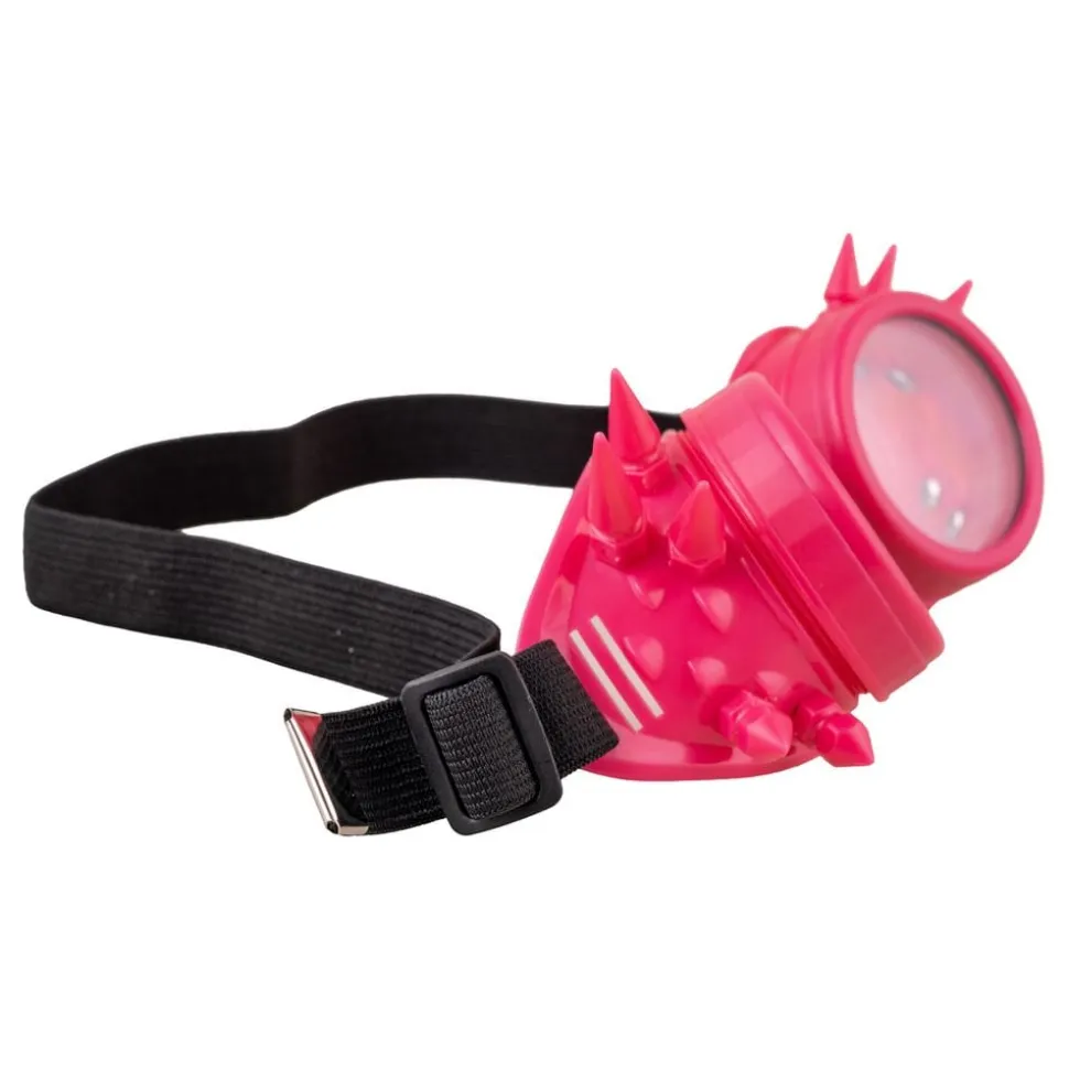 Steampunk-briller med Nagler Rosa