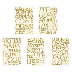 Stickers Bokstaver Gull Metallic