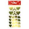 Stickershjerter Gull