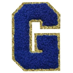 Stoffmerke Blå Bokstaver