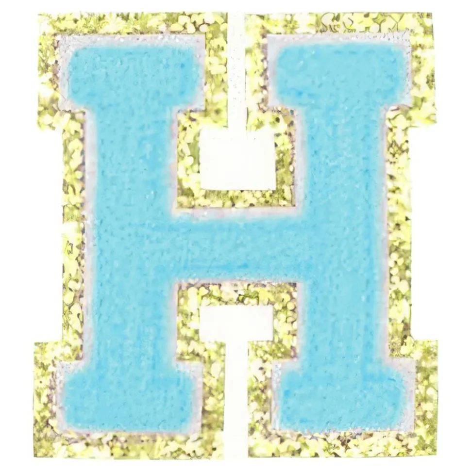Stoffmerke Bokstaver Turkis