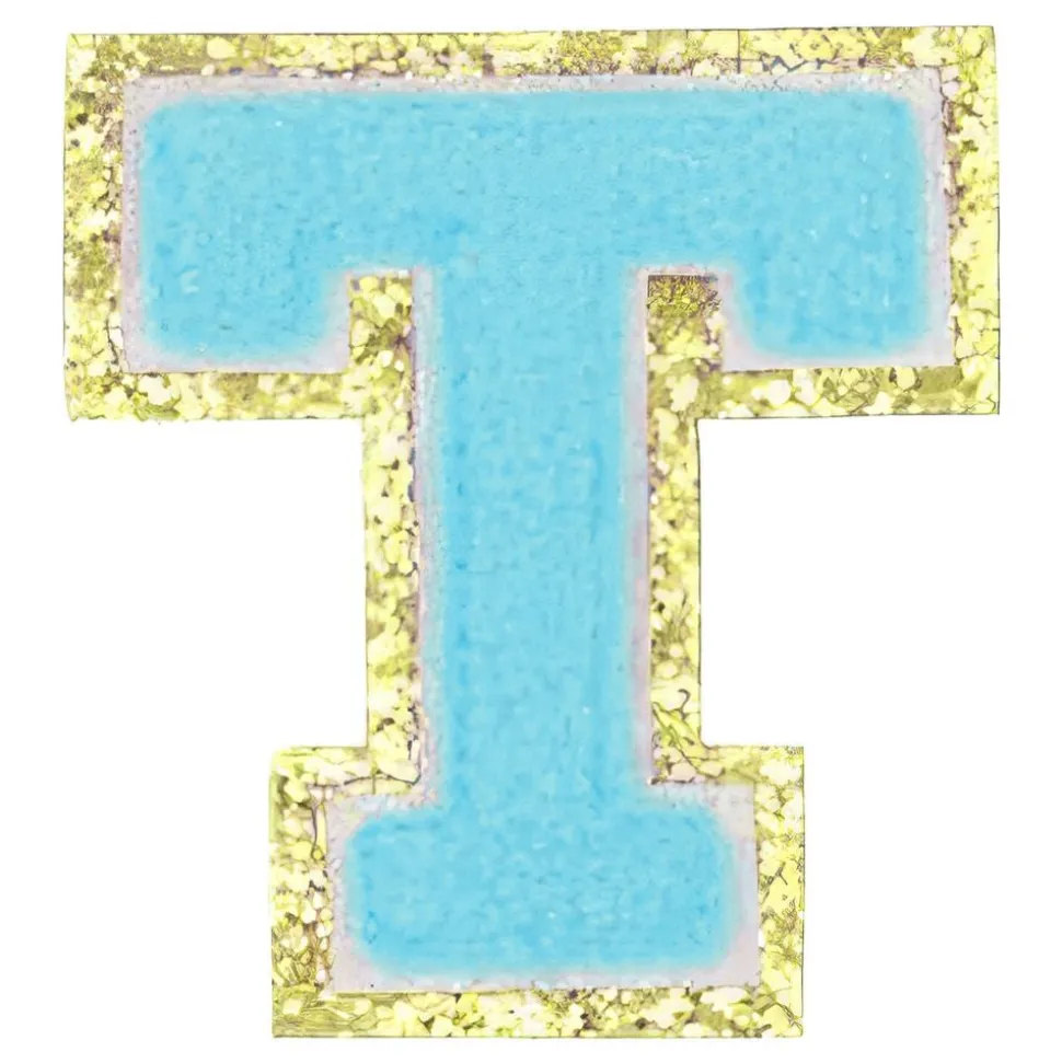 Stoffmerke Bokstaver Turkis