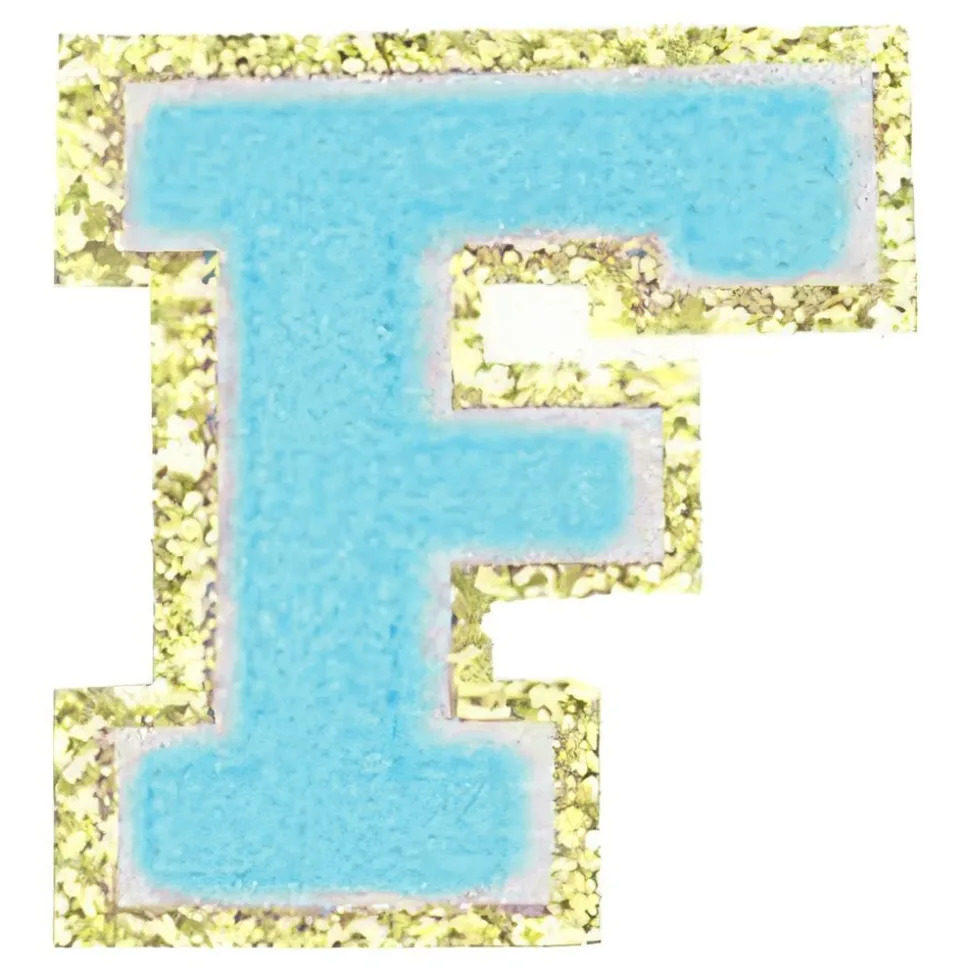 Stoffmerke Bokstaver Turkis