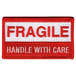 Stoffmerke Fragile Handle With Care