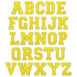 Stoffmerke Gul Bokstav