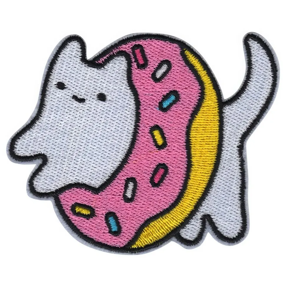 Stoffmerke Katt i Donut