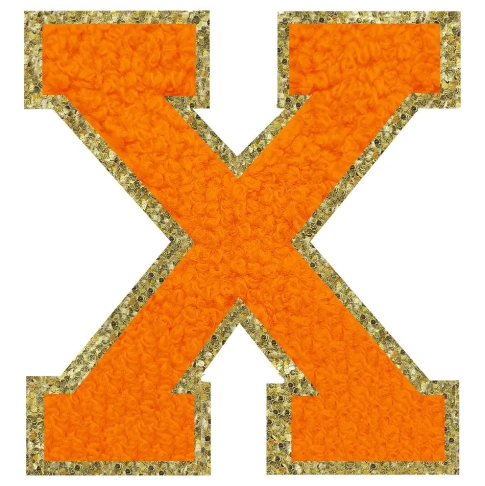 Stoffmerke Oransje Bokstav