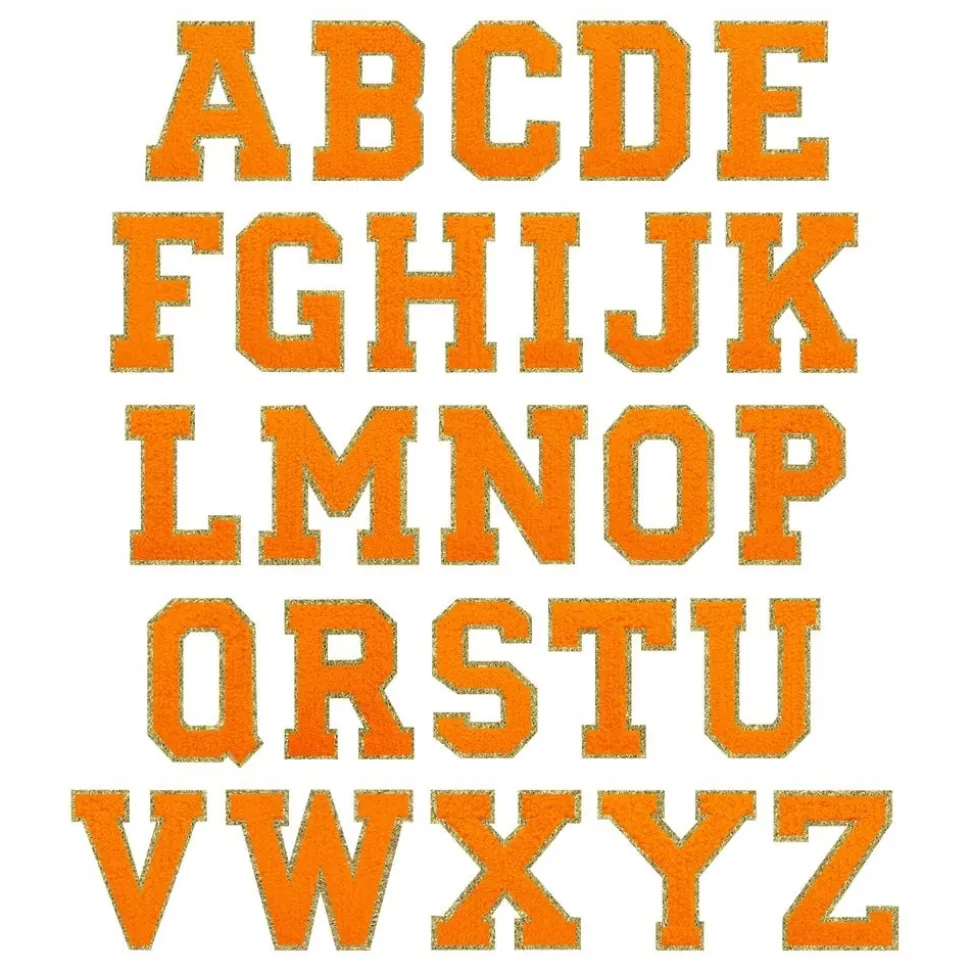 Stoffmerke Oransje Bokstav