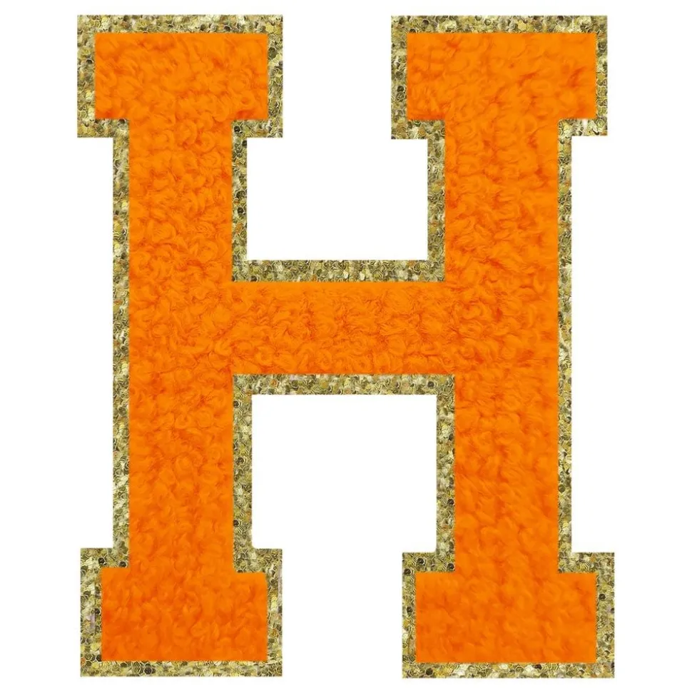 Stoffmerke Oransje Bokstav