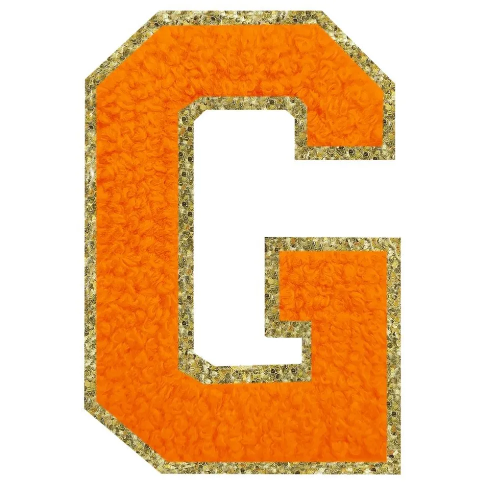 Stoffmerke Oransje Bokstav