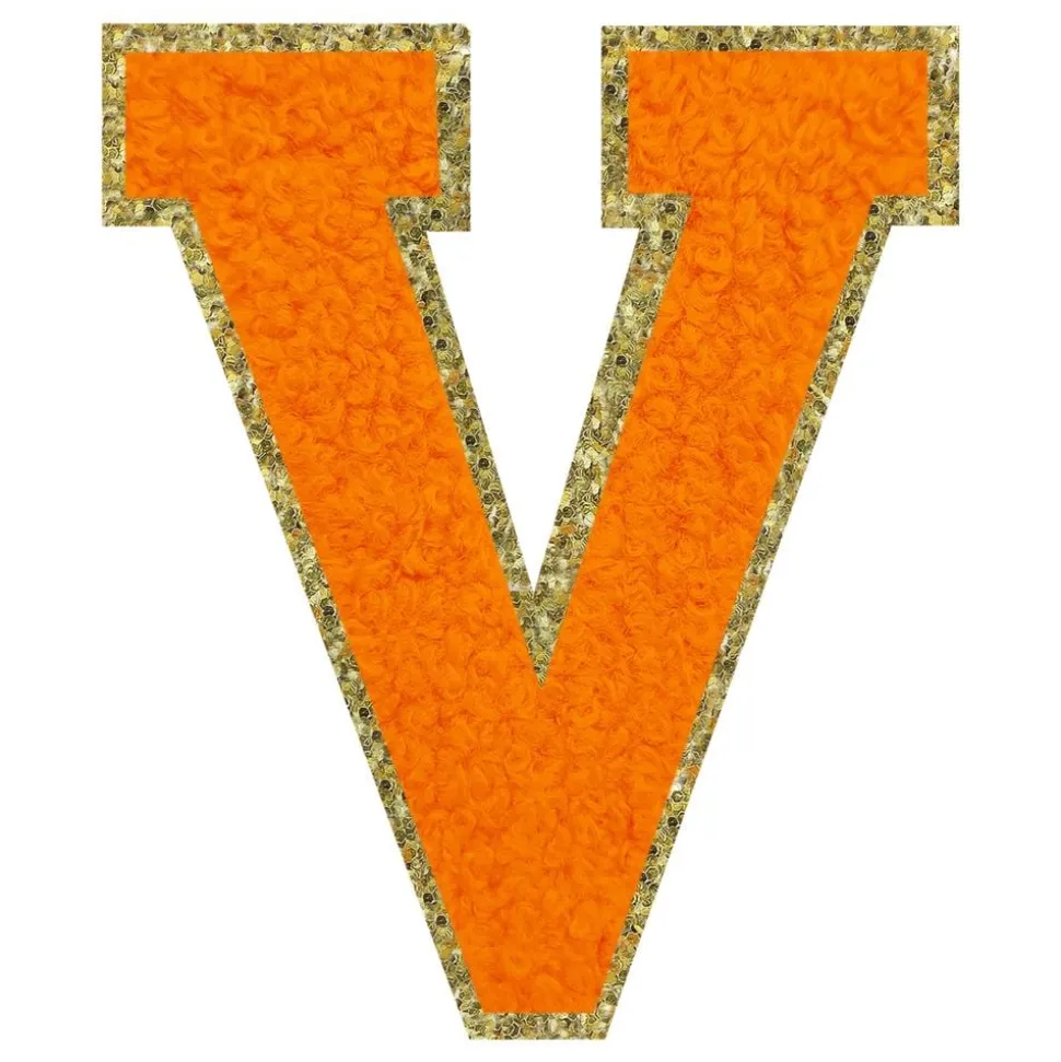 Stoffmerke Oransje Bokstav