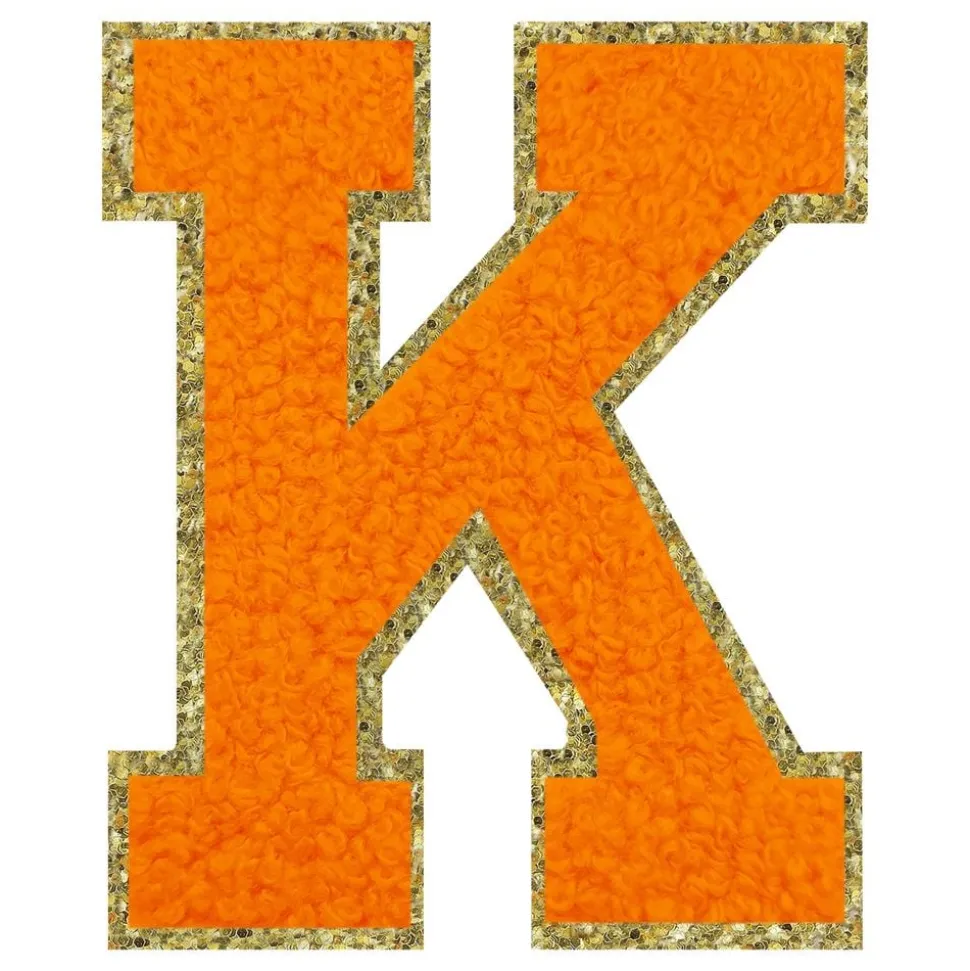 Stoffmerke Oransje Bokstav