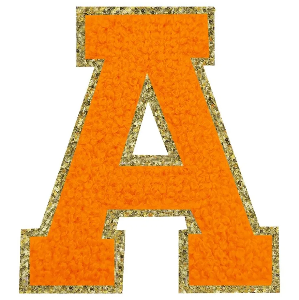 Stoffmerke Oransje Bokstav