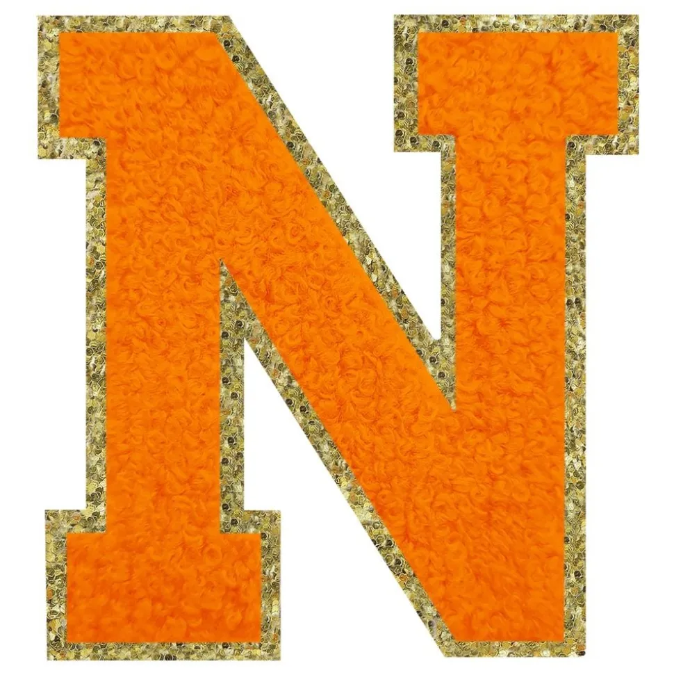 Stoffmerke Oransje Bokstav