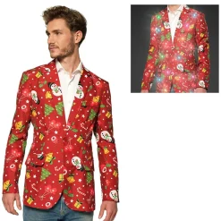 Suitmeister Christmas Red Icons Light Up Dressjakke Mann