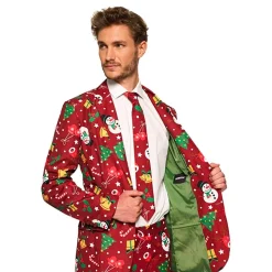 Suitmeister Christmas Red Icons Light Up Dressjakke Mann