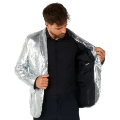 Suitmeister Paljettjakke Silver