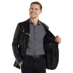 Suitmeister Paljettjakke Svart
