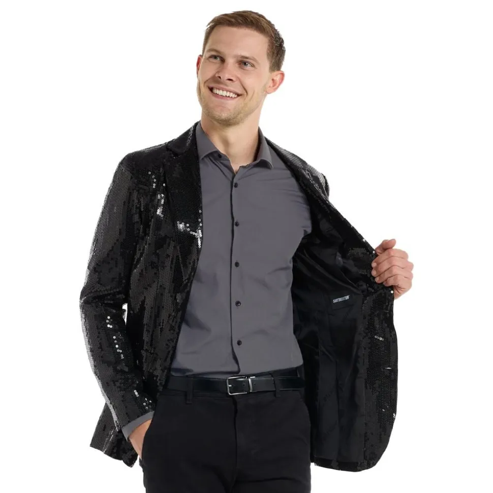 Suitmeister Paljettjakke Svart