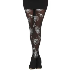 Svarte Tights med Spindelvev