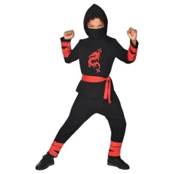 Svart Ninja Barn Kostyme